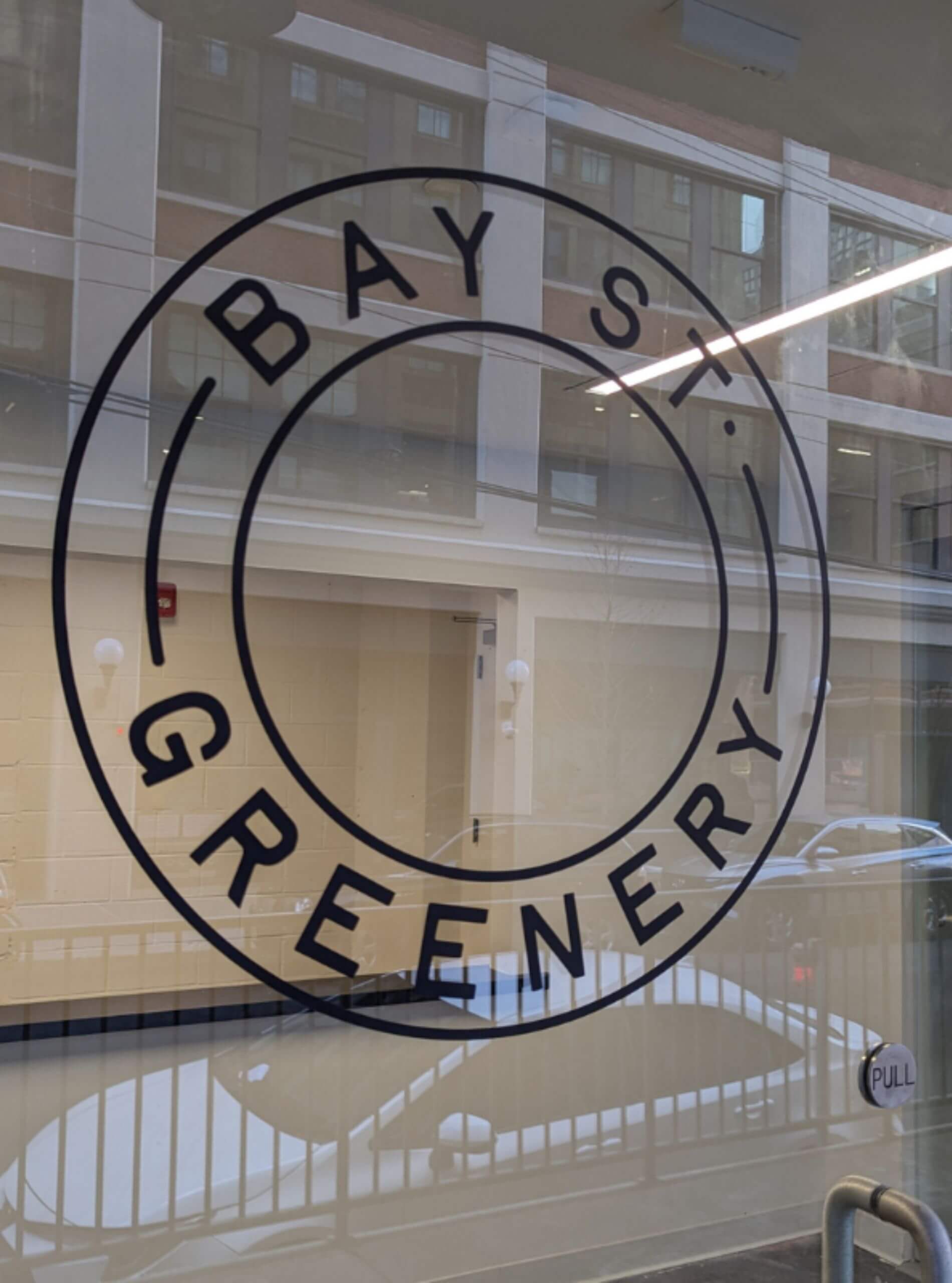 Bay Greener vinyl window stickers