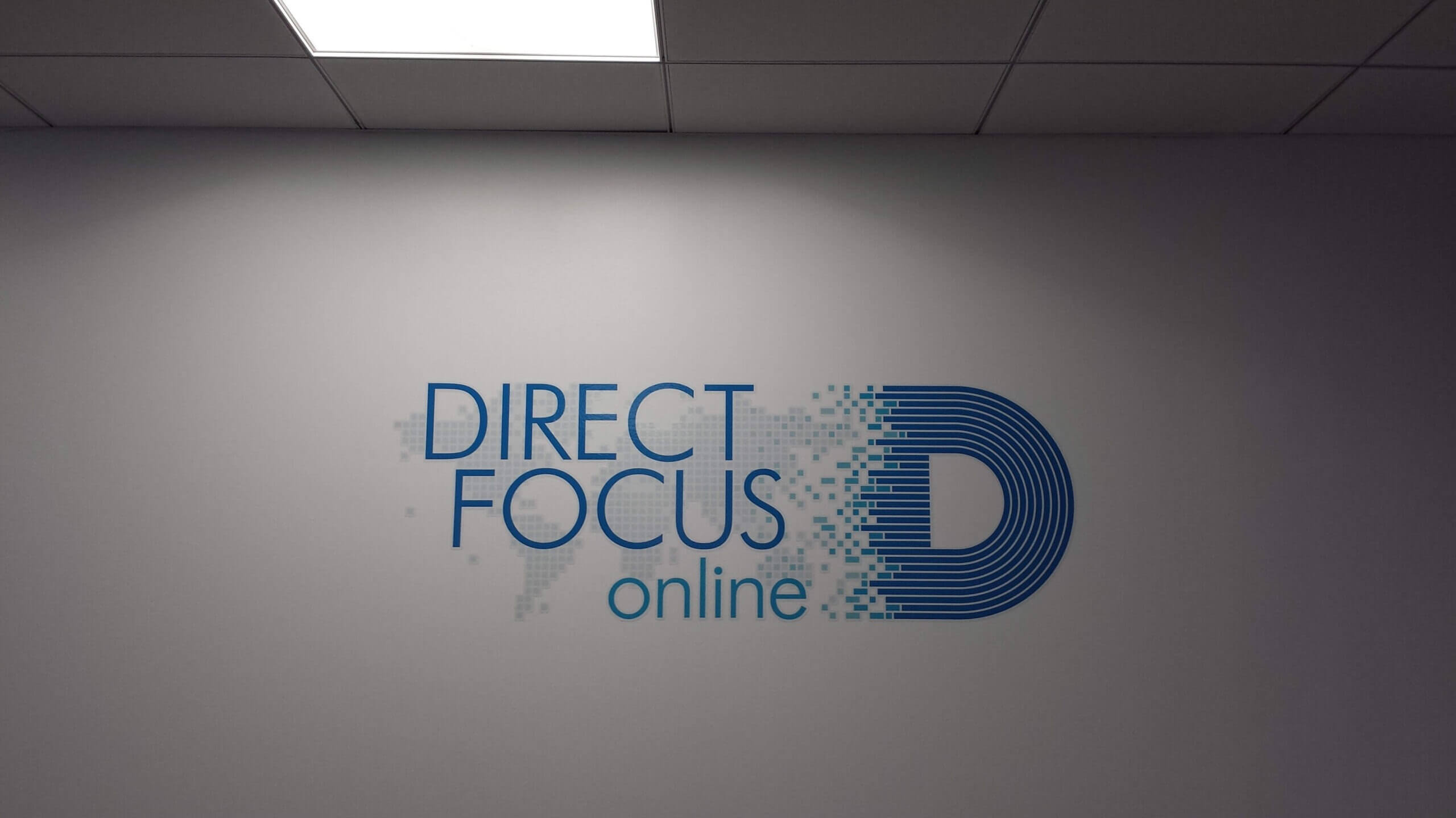 Direct Focus Online wall graphics branding