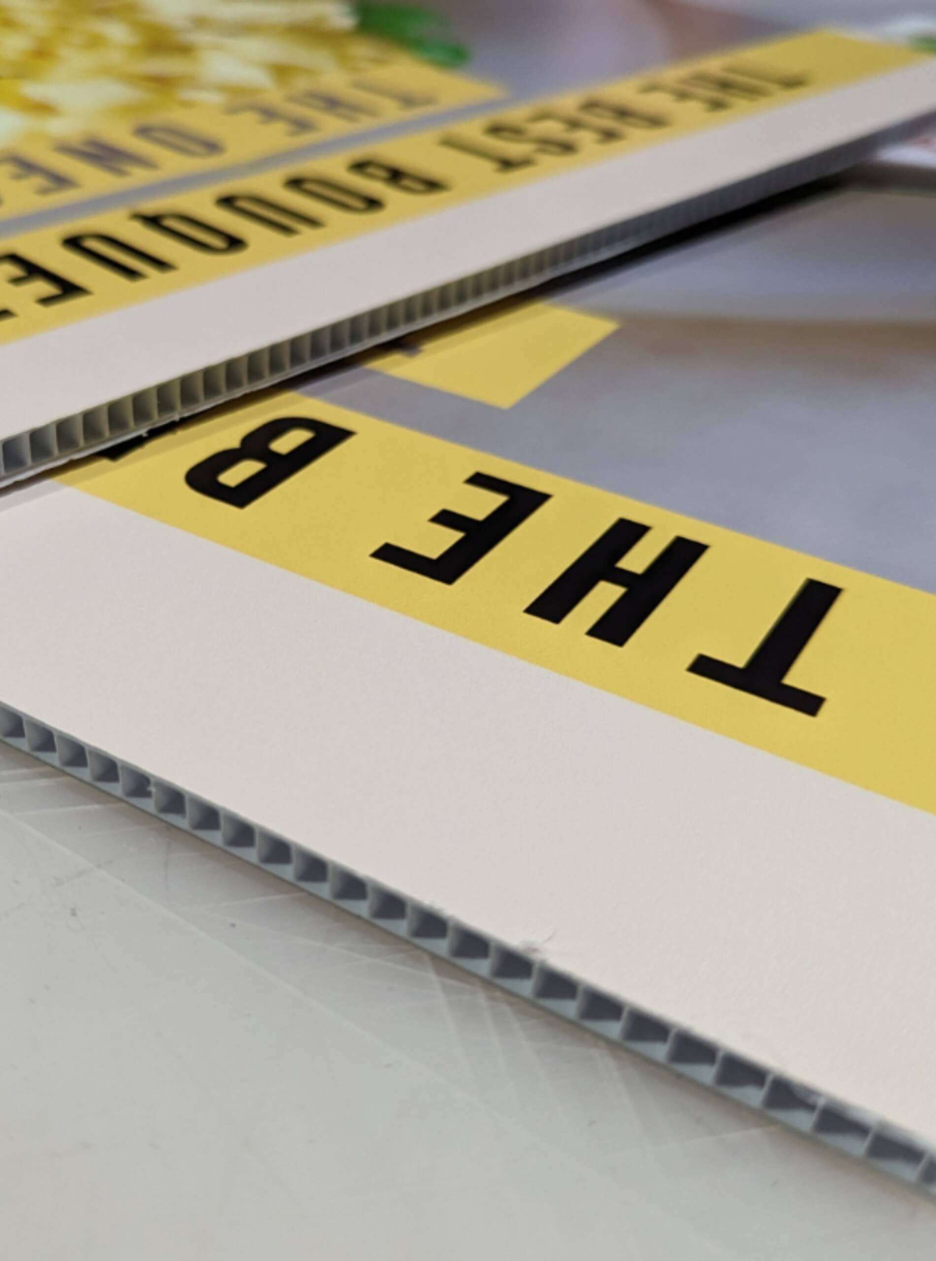 corrugated plastic sheets sign material