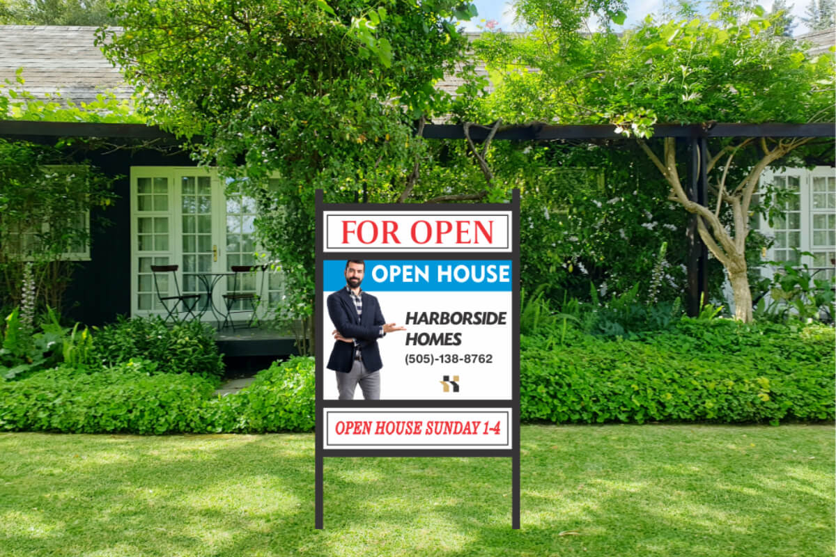 open house yard signs real estate lawn signs