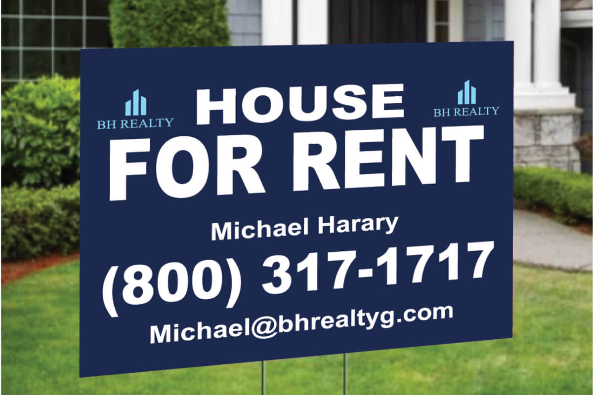 real estate yard signs for rent lawn signs