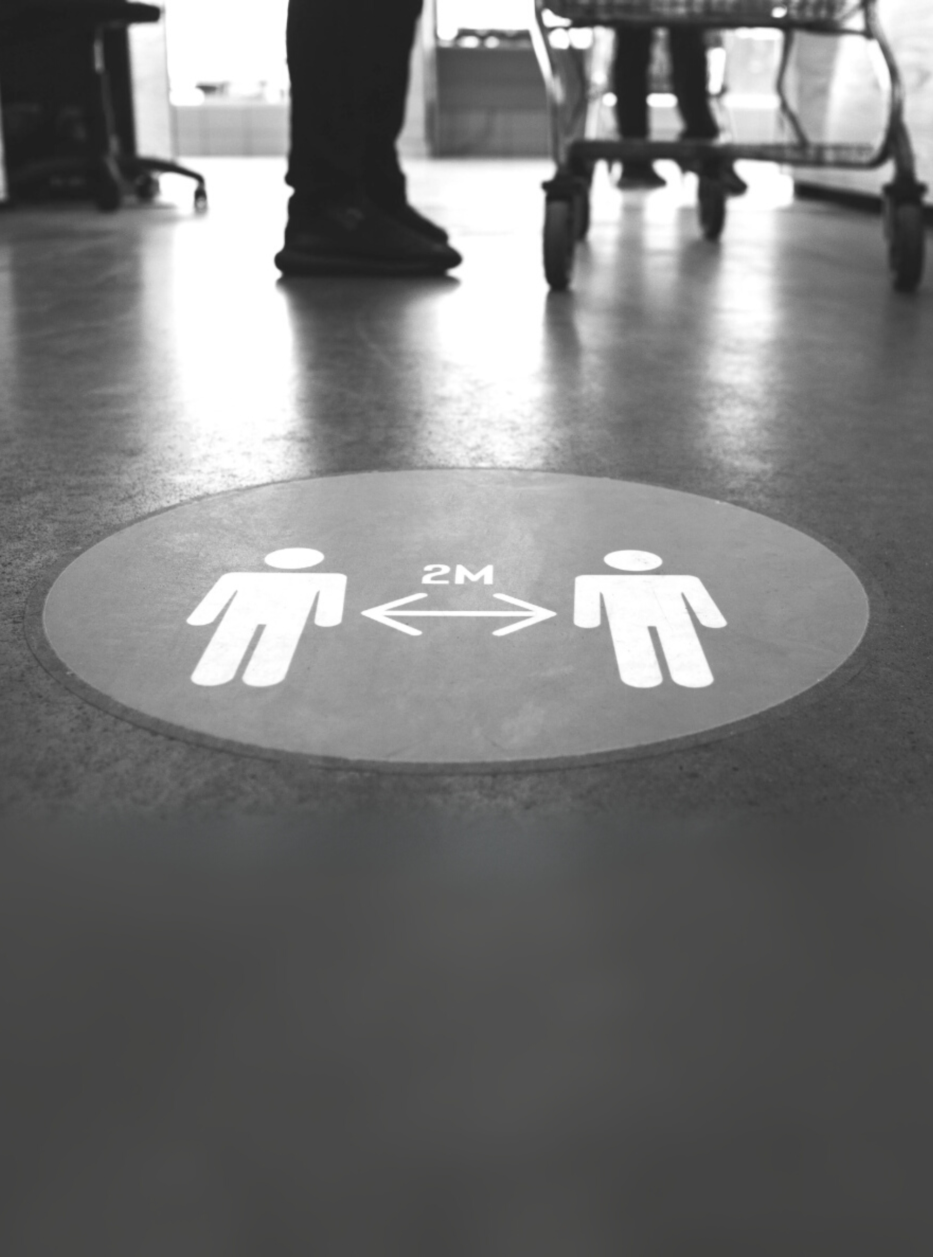 social distancing floor graphic