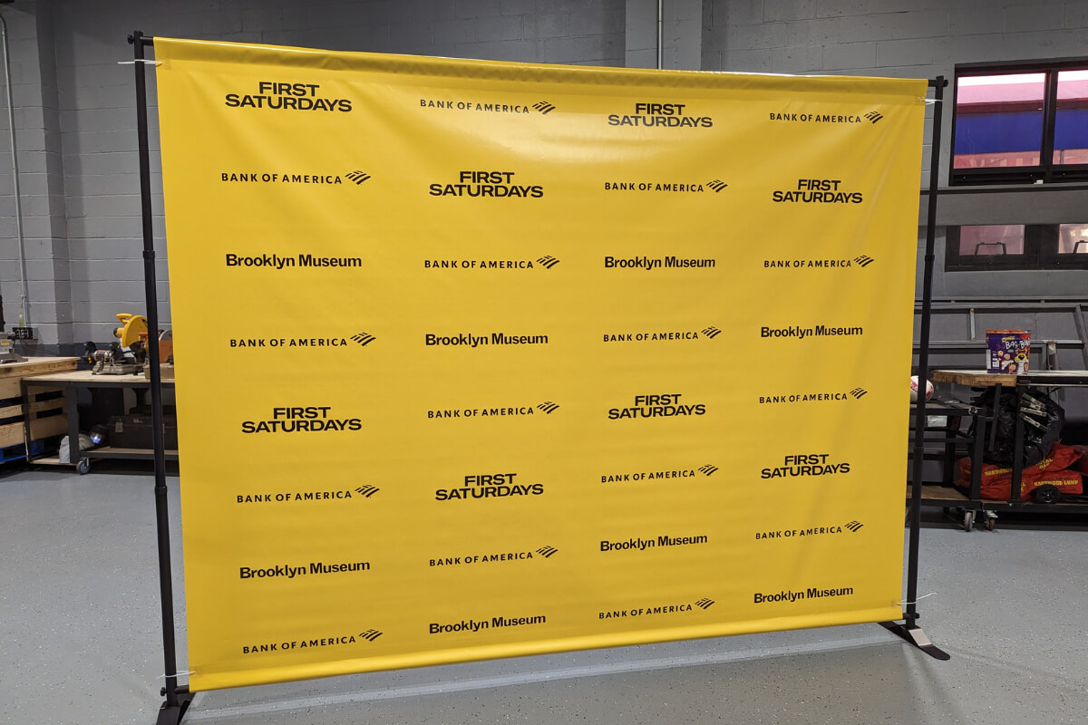 step and repeat backdrop pipe drape display system